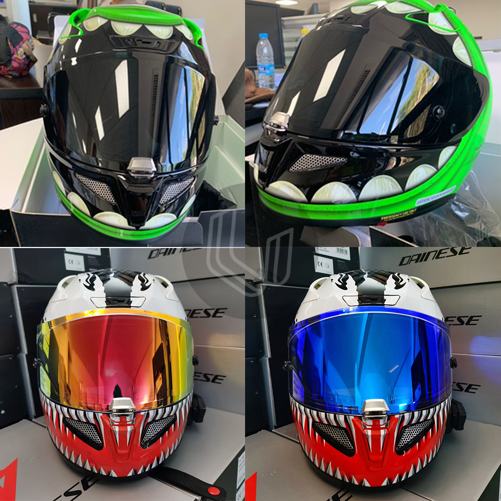 Anti-Explosion UV Schutz Motorrad Helm sonnenblend...  Grandado