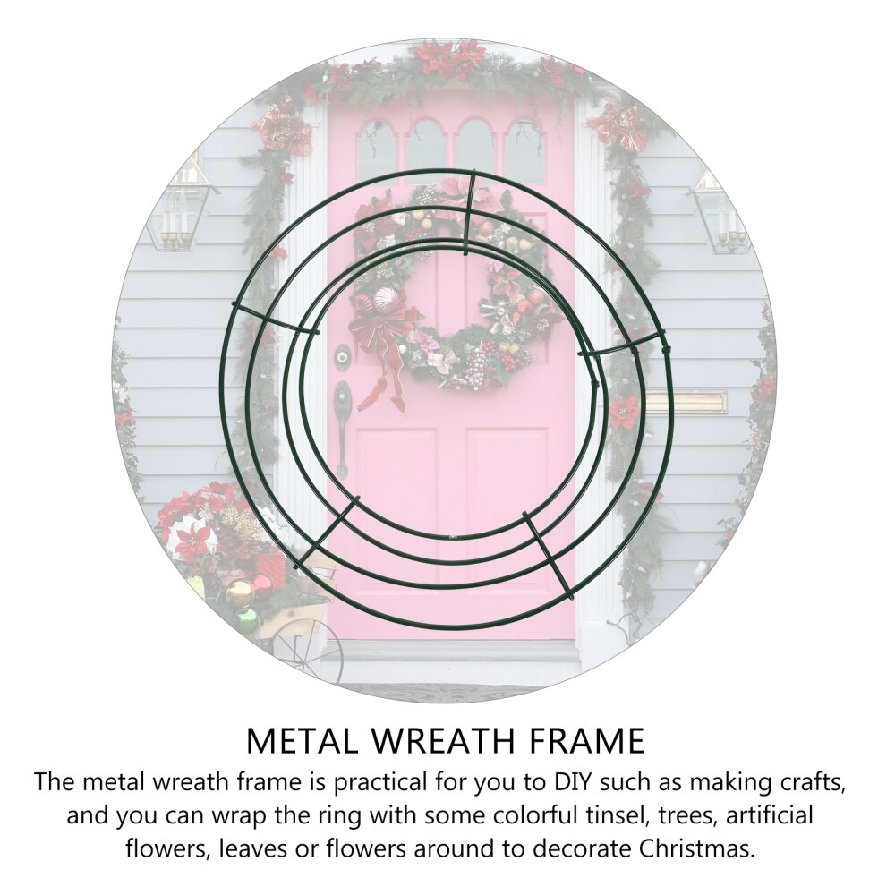 5Pcs DIY Metal Wreath Frame Round Wreath Rings Christmas Wreath Making Supplies