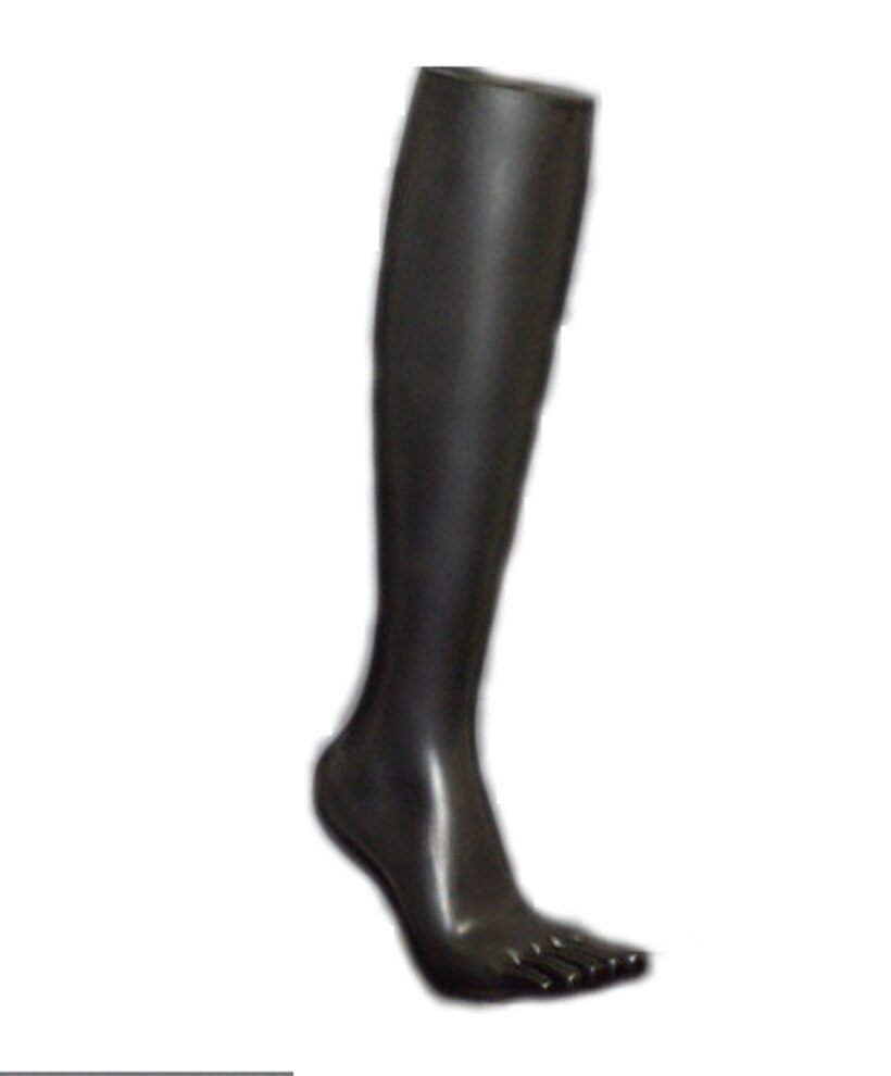 1 Pc Female Mannequin Feet Plastic Stand Mid Silk Socks Dummy Part Leg Five Open Toes Foot Black Color