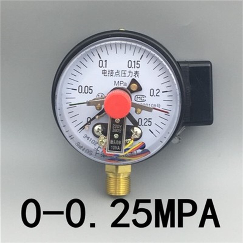 Diameter 100mm Direct Contact Pressure Gauge with Surface Vacuum Gauge Pressure Controller: Brown