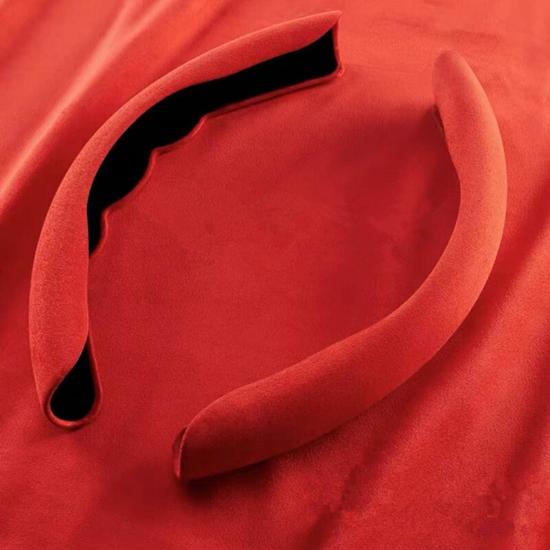 Voor Genesis GV80 G80 G70 G90 2022 Stuurwiel Universele Onderdelen Auto Stuurhoes Winter Suede Anti-Slip stuurwiel: red