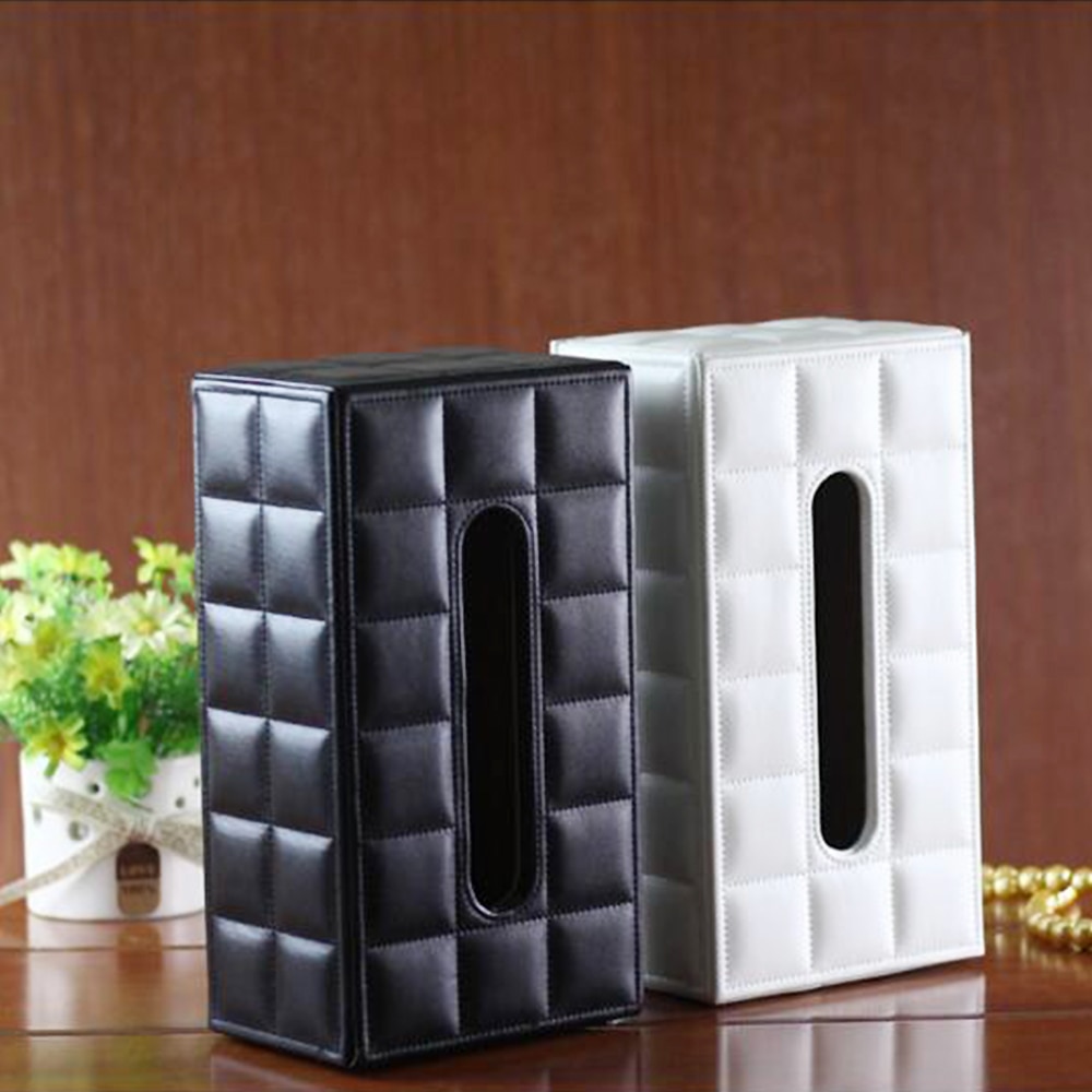 Leather Tissue Box Napkin Holder Paper Case Bathroom Tissue Box Cover Car Napkin Storage Modern Toilet Paper Box 3
