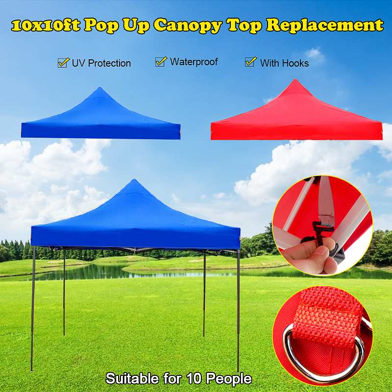3x3m Tentes de Gazebo de Jardin Étanche Tente D'auvent de Belvédère de Chapiteau Extérieur Marché Tente D'ombre Extérieure Top De Fête Tente D'ombre