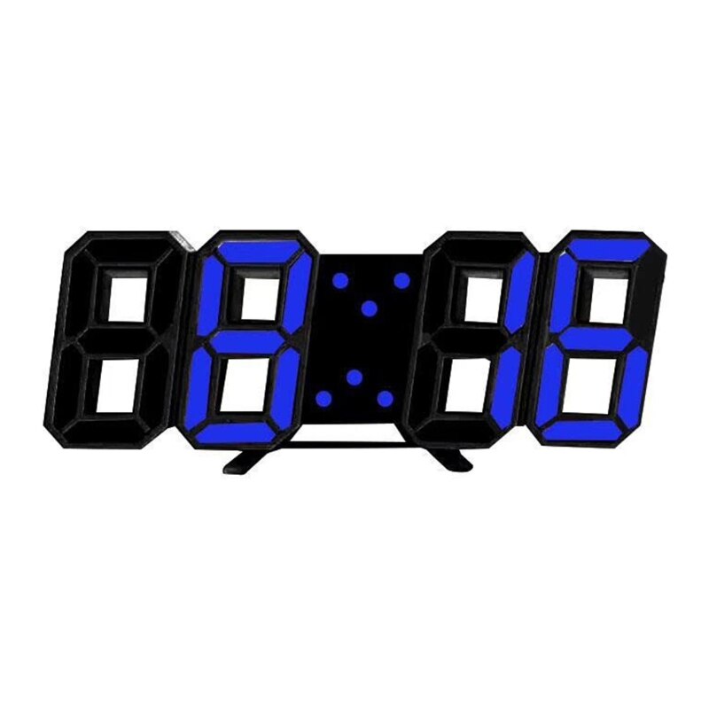 3D LED Wall Clock 8.46&quot; Wall Clock Digital 3D LED Alarm Clock USB Non Battery Easy to Read at Night Home Decoration