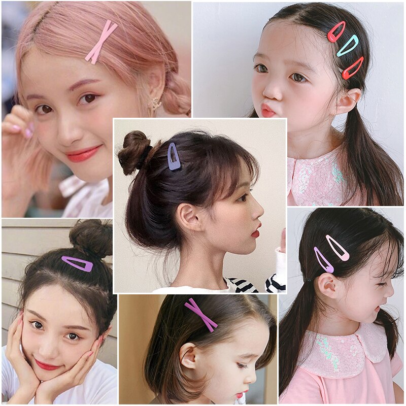 6 uds. De colores sólidos para niña de horquillas, Clips BB simples básicos, pasadores de Clip para el cabello coloridos y bonitos, accesorios para el cabello