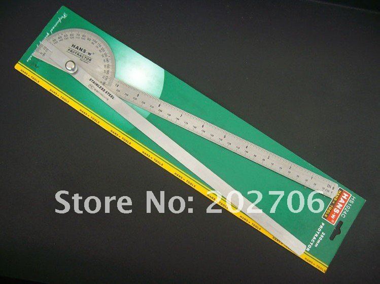 250mm Protractor bevel square angle gauge stainless steel goniometer