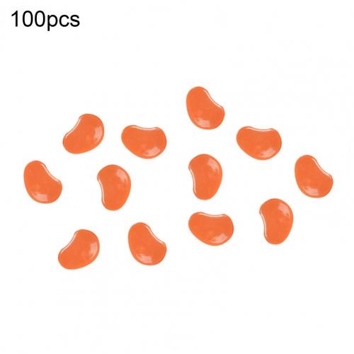 100Pcs Luminous Pebbles Eco-friendly Warm Light Resin Glow in the Dark Pebbles for Home: Aurantium