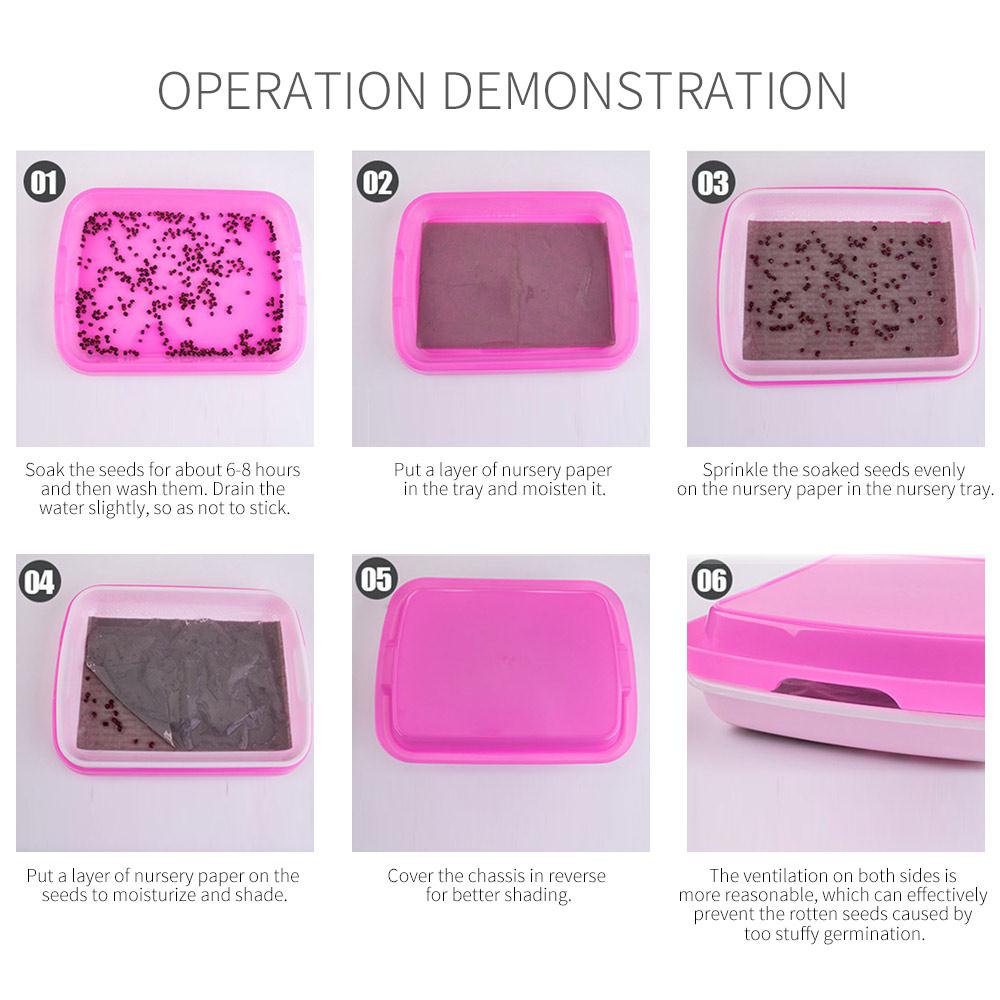 Sprout Grower Planting Containers Multifunction Seed Sprouter Tray Sprouters Grower Food Grade PP Plant Germination Trays