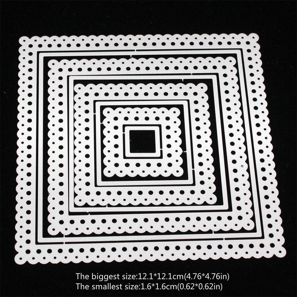 KLJUYP Square Frame Metal Cutting Dies Scrapbook Paper Craft Decoration dies scrapbooking