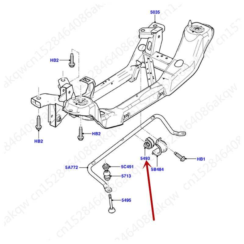 Achter balans bar rubber mouw Geschikt voor 2005Fo rdF oc us2005 Achter balans bar rubber opening lijm Achter balans bar spacer