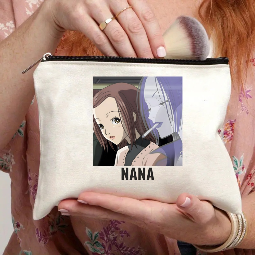 Black Stones NANA Osaki Japanese Anime Tote Set - Women's Spacious Shoulder Bag with Easy Access & Matching Clutch Pouch