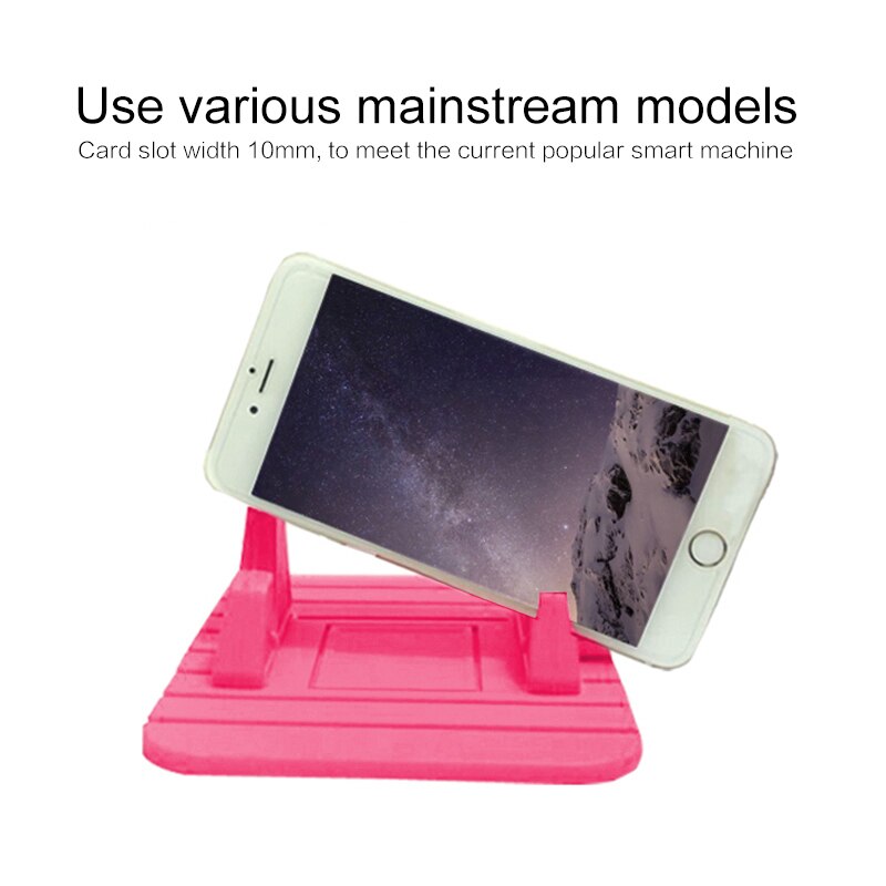 Mobile Phone Silicone Holder Stand Soft Anti-slip Mat Desk Stand Support For Car Dashboard Desktop Portable Car Holder Mat