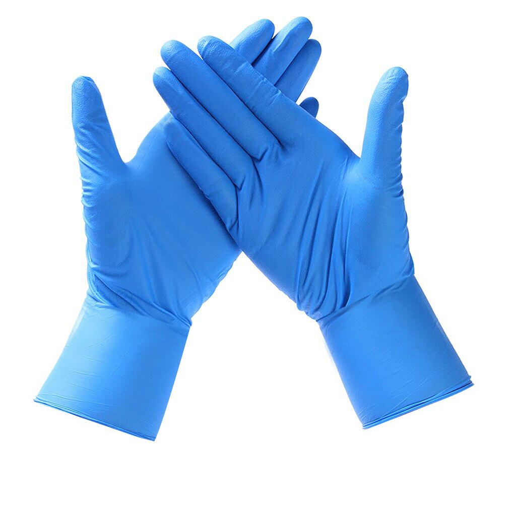 Rubber Comfortable Disposable Mechanic Nitrile Gloves Exam Gloves: L / Gray