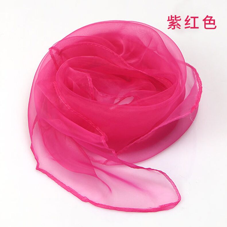 60* 60CM Ladies Scarves Four Seasons Available Woman's Small Squares Silk Solid Scarf: S-20