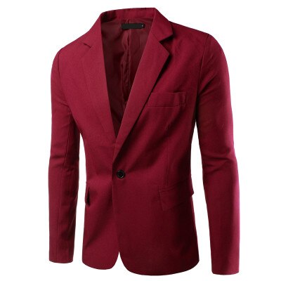 Mens Brand Blazer British's Style Casual Slim Fit Suit Jacket Male Blazers Men Coat Terno Masculino Plus Size: red / L