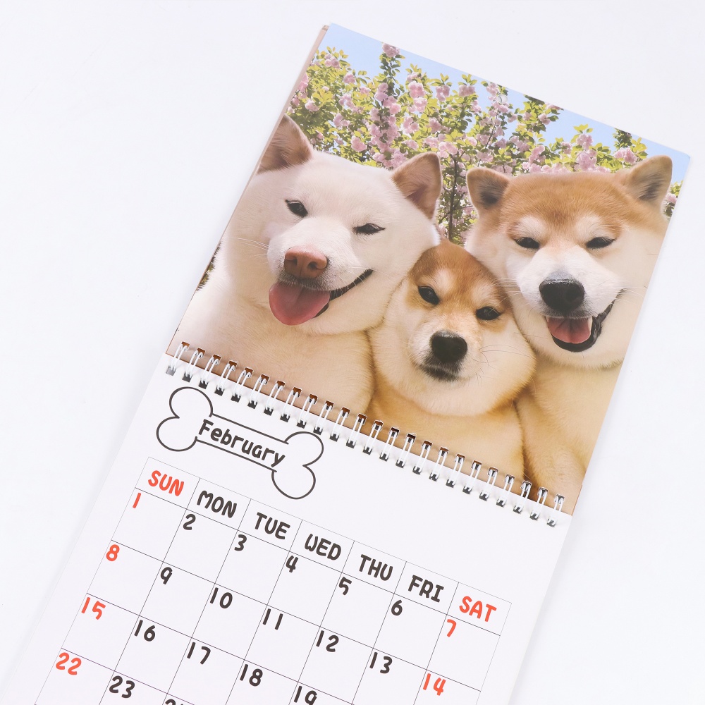 Cute Dog Illustration Calendar - Monthly & Daily Planner with Adorable Puppy , Portable Time Organizer for Home & Off