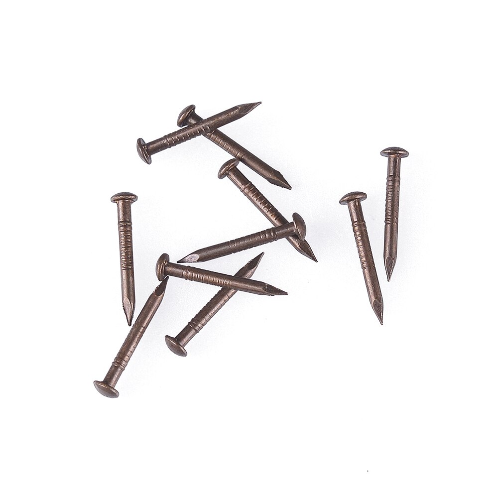 21 x 2mm kinesiska archaize runda huvud antika brons träspikar för möbler diy dekorativa lådor 100 st