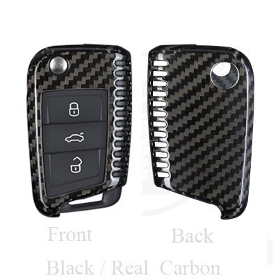 T-Carbon Carbon Fiber Car Key Cover Case Shell For Seat Leon Cupra ST Styling Car Accessories: FB Carbon Fiber