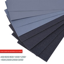 carborundum Sandpaper 36pcs наждак 400 - 3000 Grit Wet & Dry for Automotive Sanding Wood Furniture Finishing Metal Work