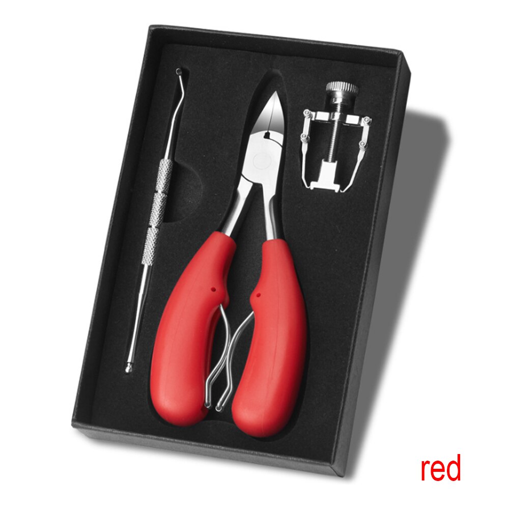 Toenail Scissors Sharp Stainless Steel Heavy Duty Toenail Clippers for Thick or Ingrown Nail Soft Non-Slip Handle Pedicure Kinfe: Red