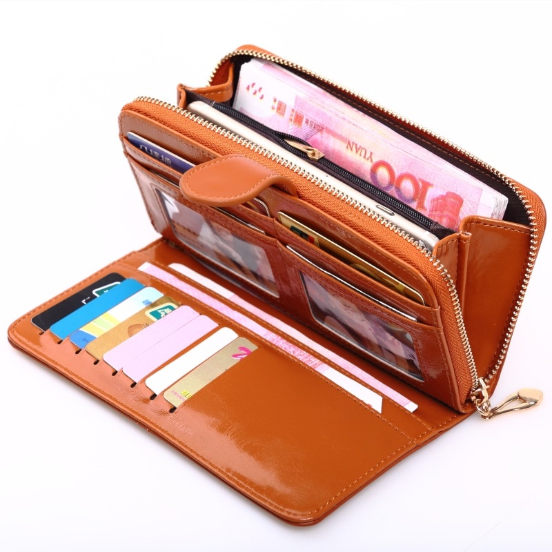 Wallet Female PU Leather Wallet Leisure Purse Ladies Top Women Wallets Long Coin Purse Card Holders Carteira Feminina