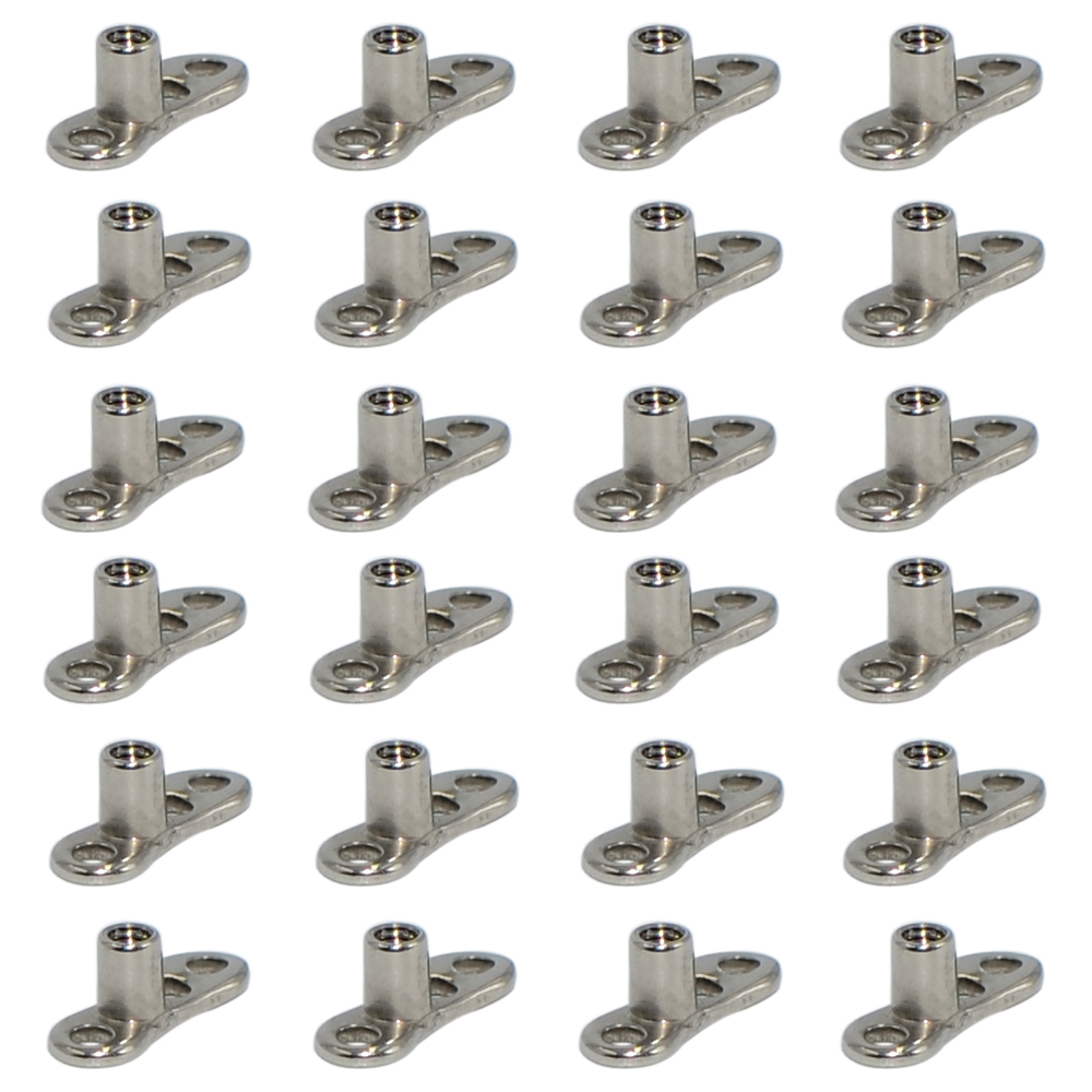 20 piezas 16G titanio base de ancla dérmica piel buzo superficie barra Piercings Micro Piercing dérmico superficie Piercing joyería del cuerpo