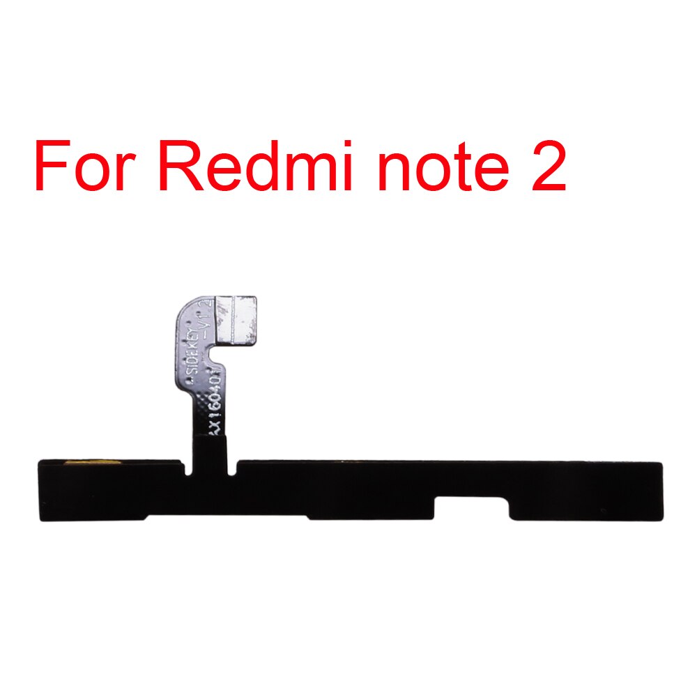 Cable flexible para botón de encendido para Xiaomi Redmi pro 4pro S2 3X 4X 4A 5A 3 4 5 pro, botón de encendido/apagado, Ket Flex para note 2 3 4 5, 1 Uds.: For redmi note2