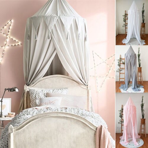 Pudcoco bebê berço rede longo pendurado redonda cúpula dossel cama cortina mosquiteiro para o bebê jogar tenda crianças quarto decoração