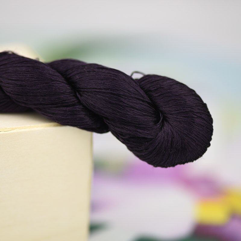 Hilo de bordar de seda/100% hilo de seda/bordado a mano, punto de cruz, morado oscuro/9 colores puros: 8