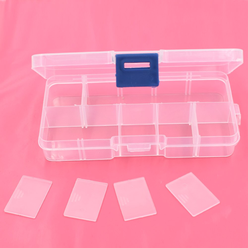 5 stk./parti æske til knapper øjer opbevaring justerbar plastik 10/15 rum opbevaring boxcase container æsker