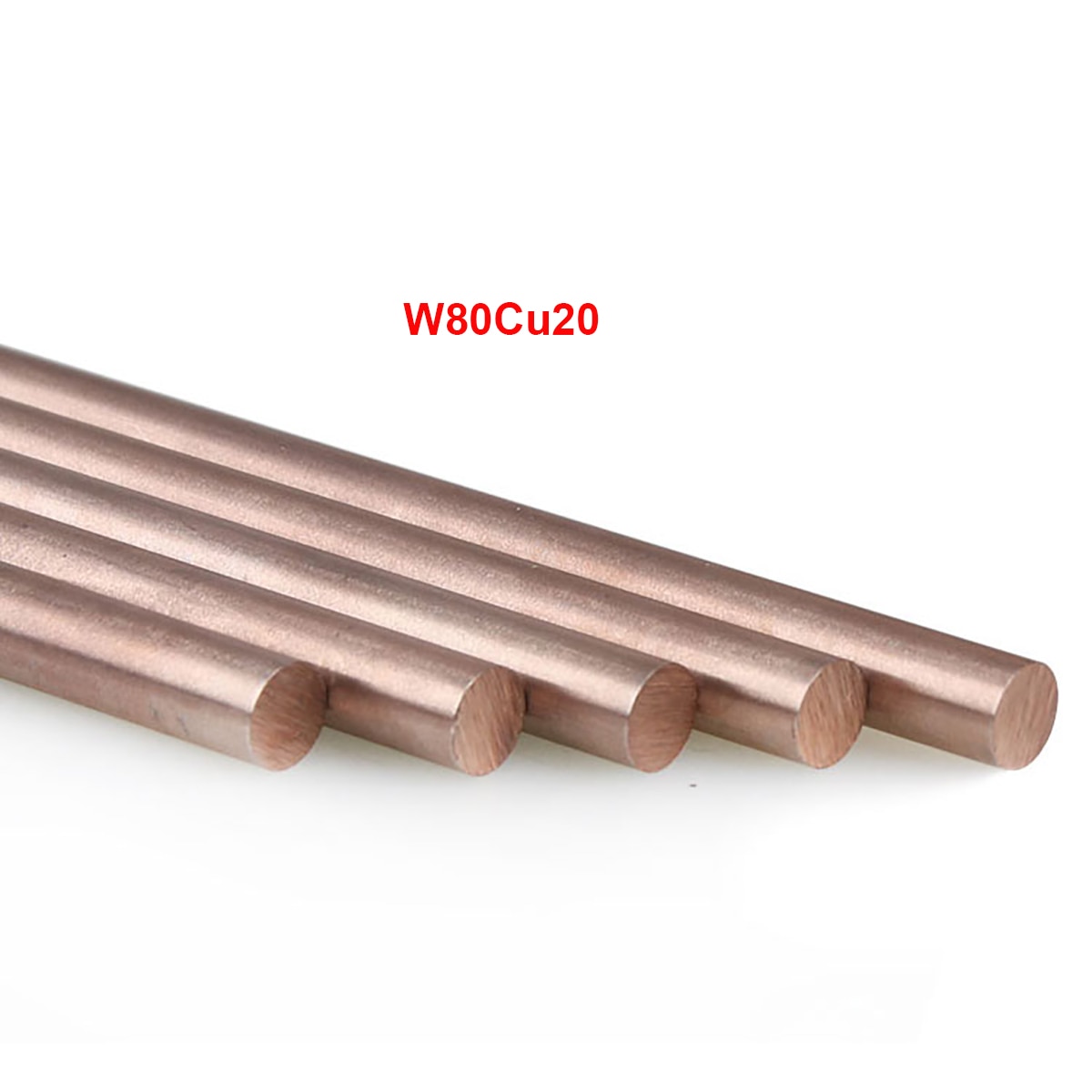 1Pcs W80Cu20 Puntlassen Elektrode Staaf W80 Tungsten Koperlegering Bar Lengte 200Mm Diameter 2 Tot 8Mm