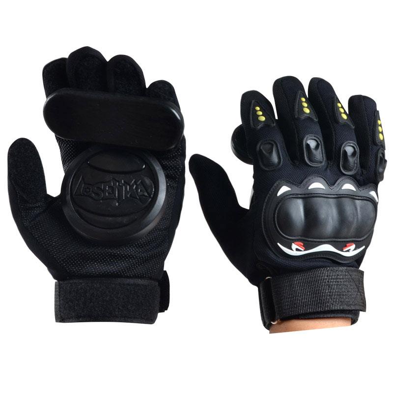Guantes de derrape de , protectores de brazo duraderos, para ciclismo, Longboard y monopatín, 1 par: Black
