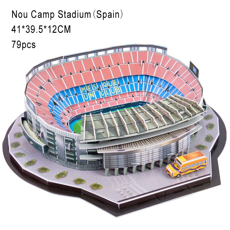 Fai da Te 3D Jigsaw Puzzle Del Mondo Stadio di Calcio di Calcio Europeo Parco Giochi Costruzione Del Modello Assemblato Giocattoli di Puzzle per Bambini Gyh