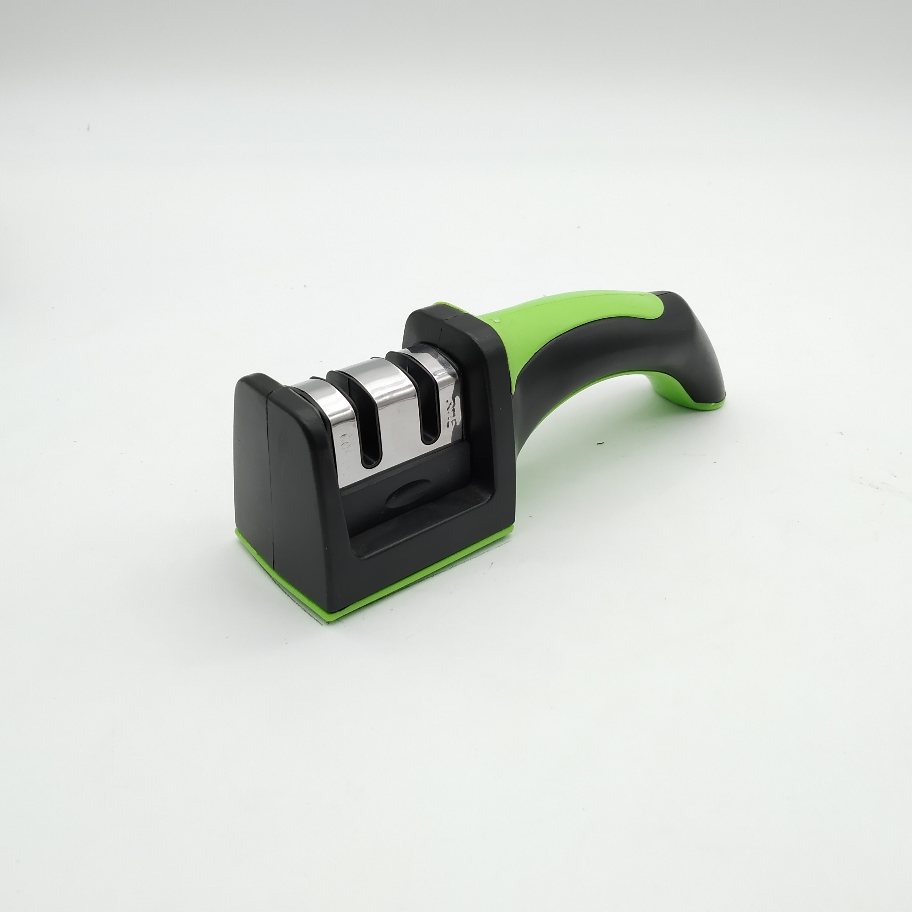 2 In 1 Puntenslijper Keramische Keuken Mes Schaar Schaar Sharpener Tool Diamond Coated Non-Slip Basis Carbon Staal Snelle thuis: green