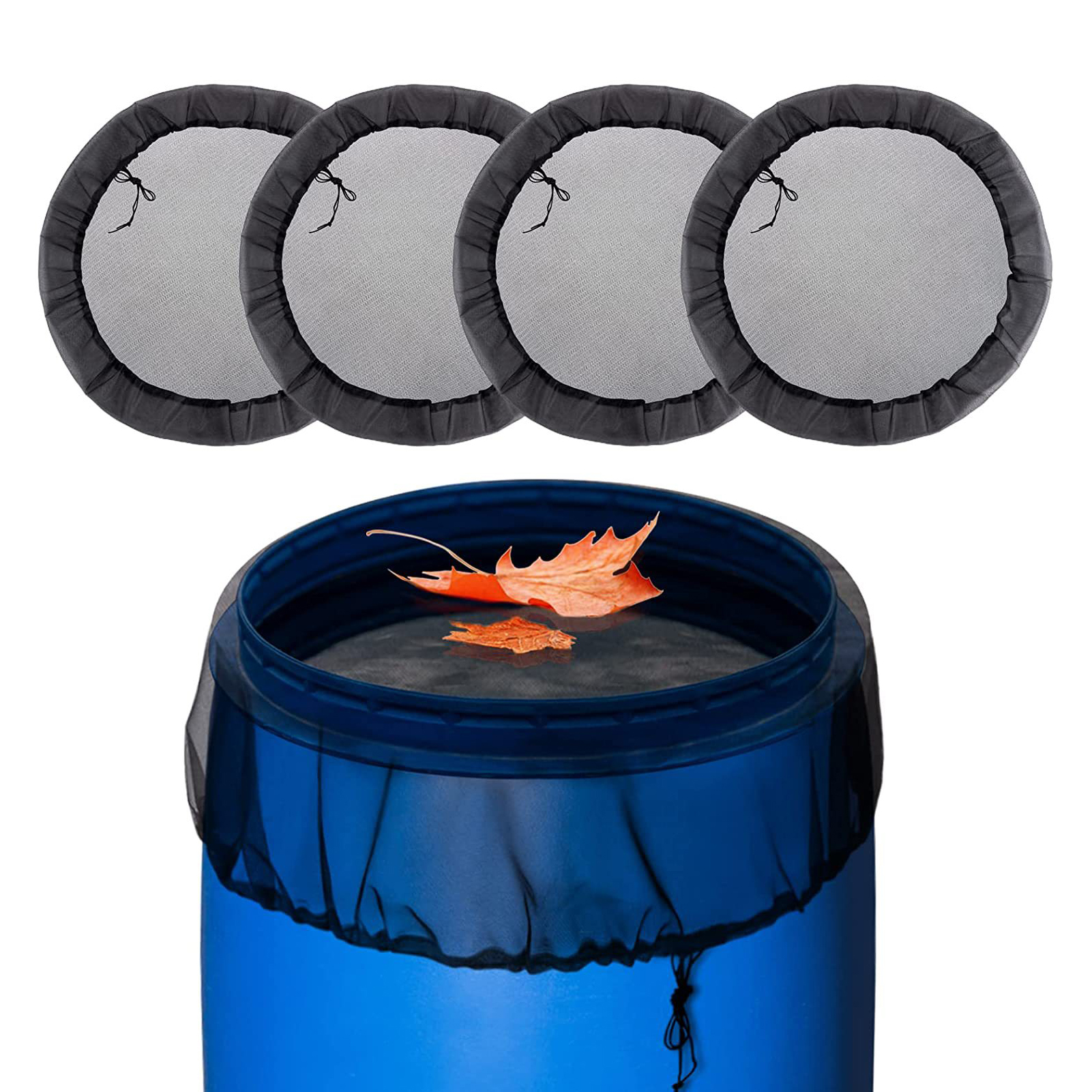 Holdbart net til regnvandstønder, pe-vandopsamlingsspande, tank til regndråbeopsamling, myggebeskyttelse