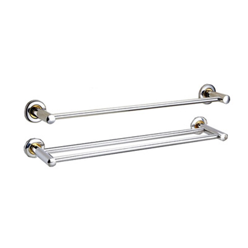 400-500mm Single Double Towel Rod Rail Rack Stainless Steel Bathroom Wall Mounted Bar