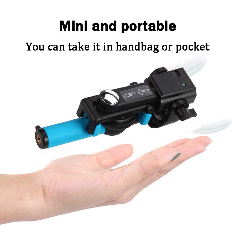 Bfollow auto 360 roterende gimbal panorama video selfie stick til iphone huawei xiaomi med spejl bluetooth fjernbetjening smartphone