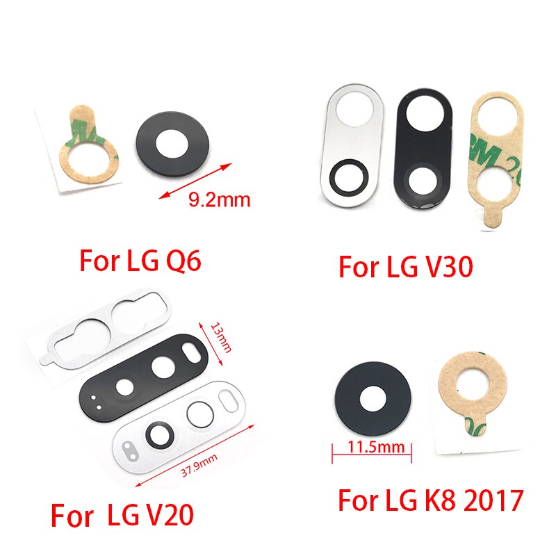 Camera Glass Lens Back Rear Camera Glass Lens with Glue Replacement Repair Spare Parts For LG V20 V30 G2 G5 G6 G7 Q6 K8