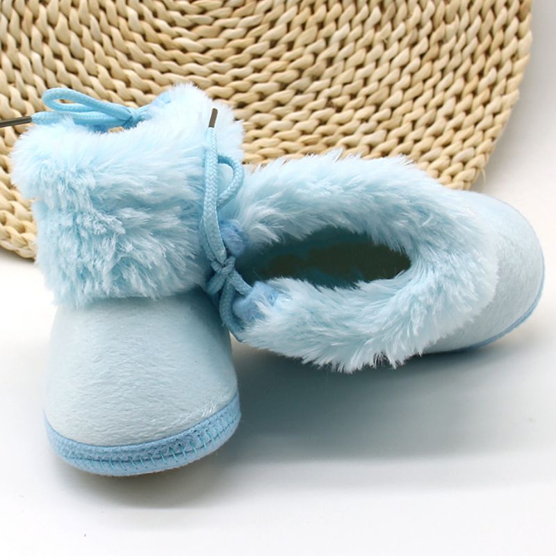 Vinter søde nyfødte baby piger prinsesse vinterstøvler første vandrere blød varm sål toddler børn pige fodtøj afslappede sko