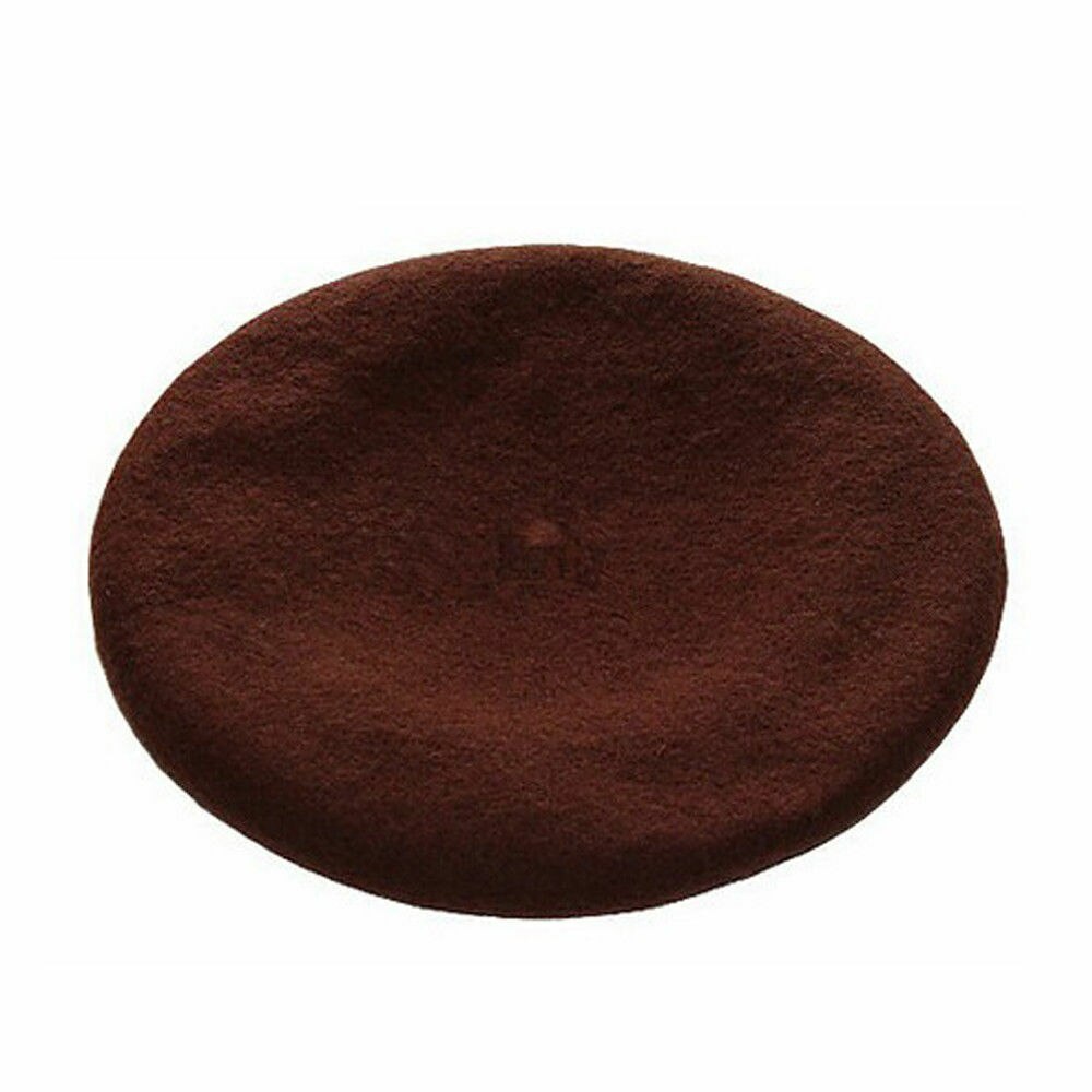 Fransk stil slouchy ull filt beret kvinner britiske chic jenter beret lue dame ensfarget vinter hatter kvinner: Kaffe