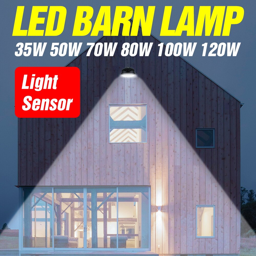 100W 120W FloodLight LED Outdoor Lamp 240V Waterproof Induction Wall Lampy LED Barn Lights 80W High Brightness Street Ampoule