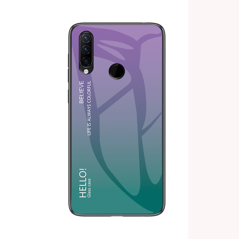 Funda de vidrio templado gradiente a prueba de arañazos para Lenovo Z5S Z6 Lite Z6 Pro silicona suave Parachoques en la carcasa para Lenovo z5 S: for Lenovo Z5S / Purple