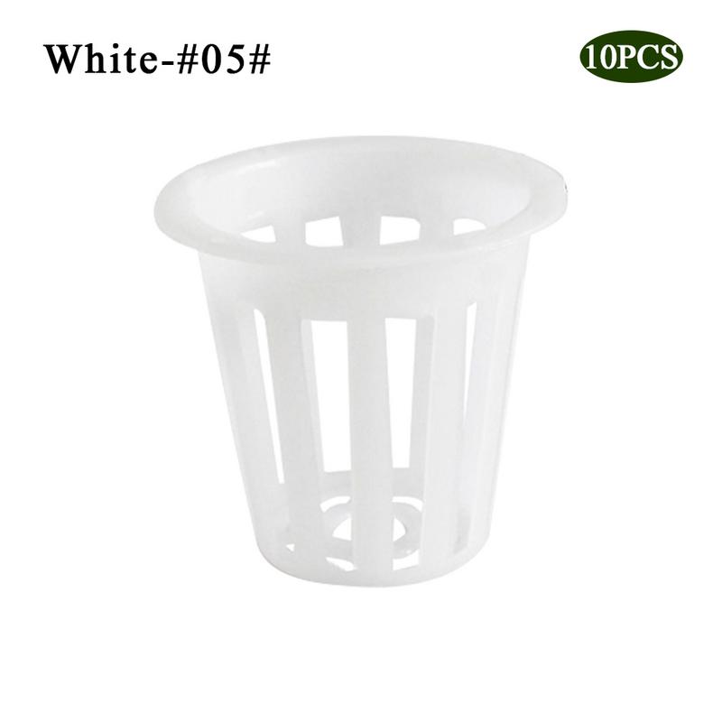 Maceta de malla resistente de 10 Uds., vaso con malla, cesta hidropónica aeropónica para cultivo de plantas, herramientas de jardín Clon: 10