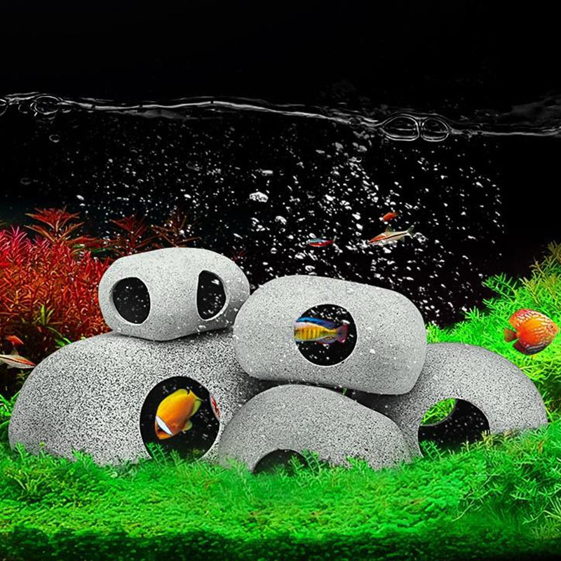 Keramische Aquarium Decor Cichlid Stone Rock Cave Stone Decoratie Aquarium Fokken Behuizing Onderdak Ornament Voor Vis Garnalen