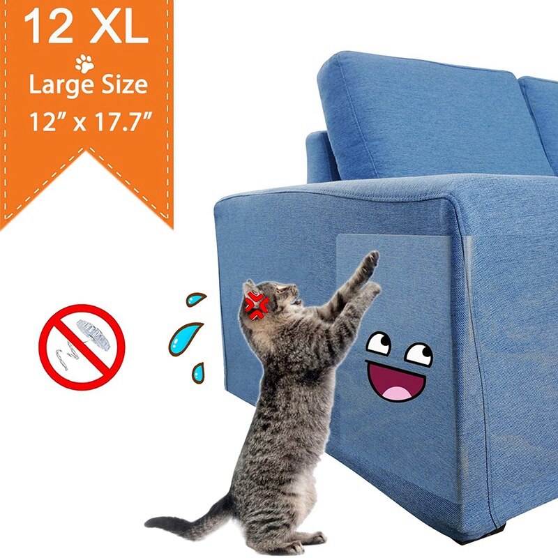 Ochraniacze na meble dla zwierząt, podkładka odstraszająca dla kota na skórzaną kanapę, przezroczysty kot domowy ochraniacze na pazury dla psów, odporne na zadrapania Kot