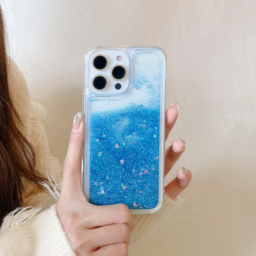Glitter Drijfzand Telefoonhoesje Voor iPhone 17 16 15 14 13 12 11 Pro Max 7 8 Plus Air X XS MAX XR 16E Soft Cover Pailletten Clear Shell: Voor iPhone 14 Pro