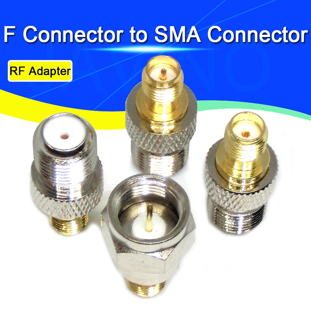 2 Stuks Rf Coax Coax Adapter F Type Female Jack Naar Sma Stekker Rechte F Connector Naar Sma Connector javino