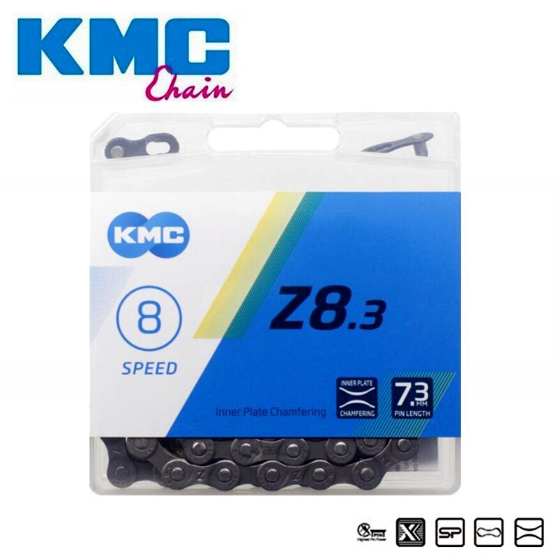 KMC Original Z8.3 X8 X9 Z9 X10 X11 X11EL X12 Chains 116 118 126L Links MTB Road Bicycle Chain 6 7 8 9 10 11 12 Speed: Z8.3 6-7-8s 116L