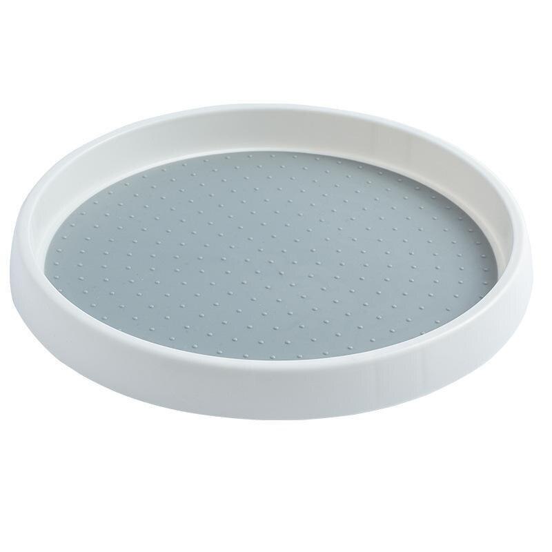 1/2-Tier Lazy Susan Turntable - Tiered Rotating Kitchen Spice Organizer for Cabinets, Pantry Non-Skid Surface &amp; Rimmed Edge