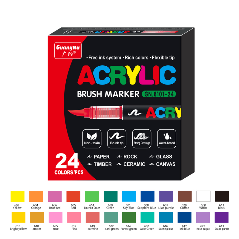 12-120 cores canetas de tinta acrílica marcadores de ponta de pincel marcadores de tinta para pintura em pedra de lona de madeira, presente de natal artesanato diy: ROXO